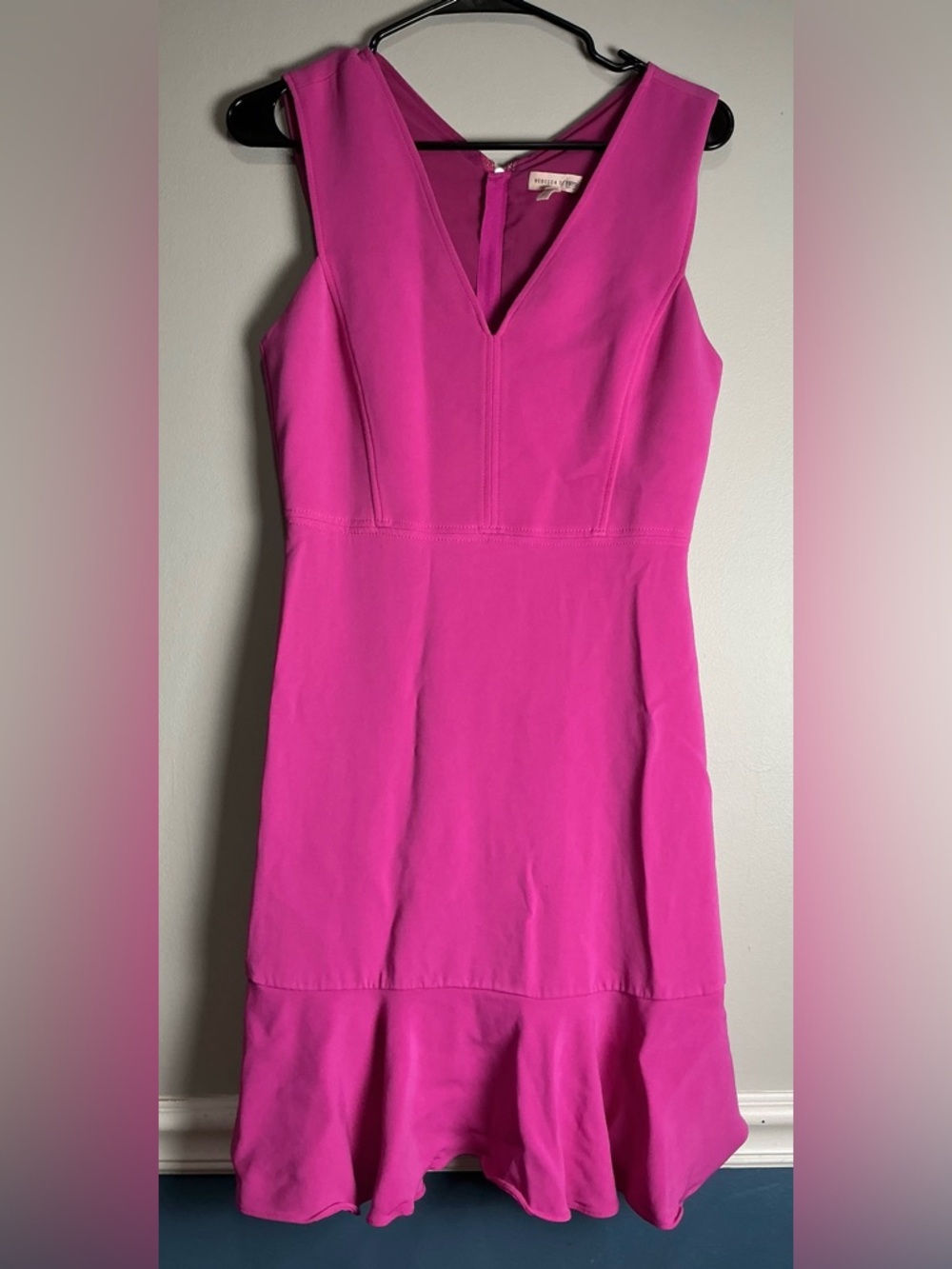 Rebecca Taylor Hot Pink Sleeveless V-Neck Mini Dress